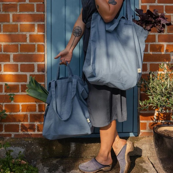 OMOM Ekologisk Tygkasse / Tote bag ORIGINAL - Blå