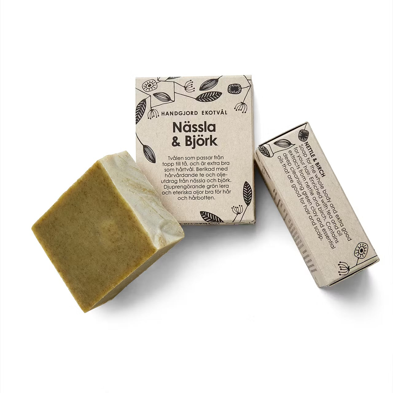 Handgjord ekotvål Nässla och Björk från Malin i Ratan