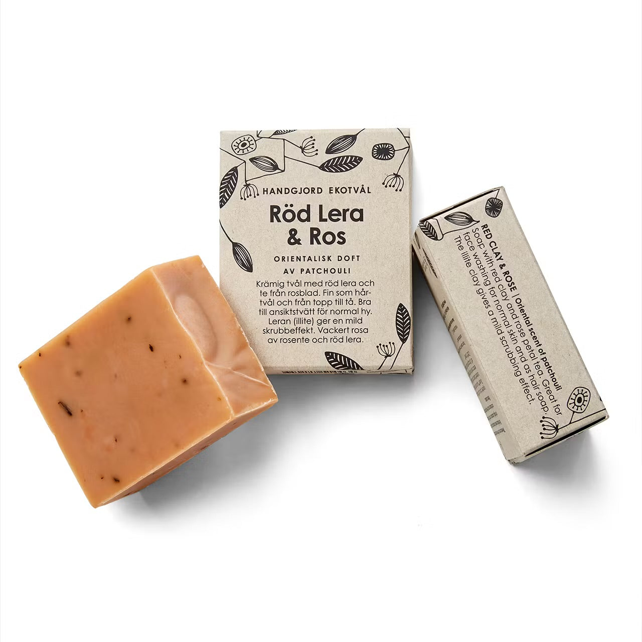 Naturlig tvål från Malin i Ratan med Röd lera och Ros